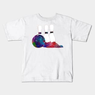 Bowling sport art #bowling #sport Kids T-Shirt